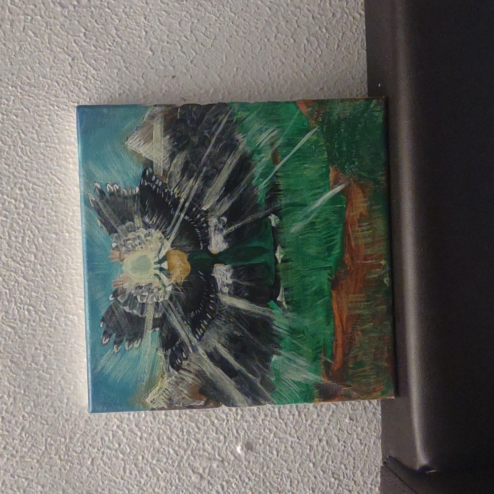 Angel paying , 8x8 , Acrylic